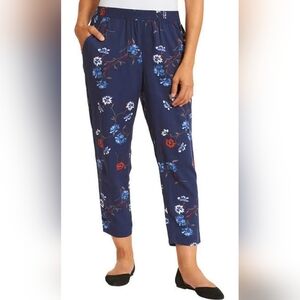 Jessica Simpson Navy Floral Cropped Pants